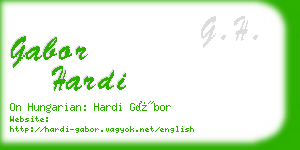 gabor hardi business card